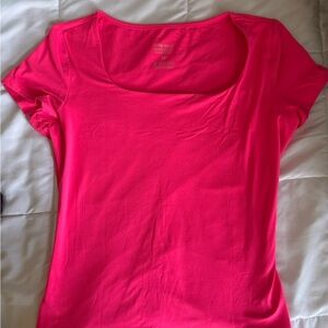 Women's Square Neck Tee - Hot Pink